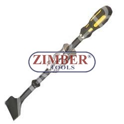 This is a quality drop forged, heat treated slide hammer with 1" bent chisel tip - ZIMBER TOOLS