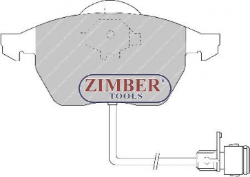НАКЛАДКИ ПРЕДНИ С ДАТЧИК K-T AUDI 100, A3, A4, A6, SEAT TOLEDO - FERODO