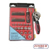 Гедоре 1/4" и 3/8" - 48 части - ZIMBER