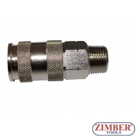 Πρίζα αέρος με αρσενικό σπείρωμα 3/8, ZR-12AQCUEM38 - ZIMBER TOOLS.