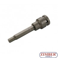 1/2" Impact Bit-Socket, int. hex., 8x100 mm - BGS