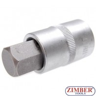1/2" Bit Socket, Internal Hexagon, 53 mm long, 17 mm - BGS