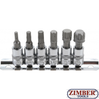 Καρυδάκια spline XZN  M4 - M12 -1/4 σετ 6 τεμαχίων, (2162) - BGS technic