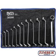 Πολύγωνα κλειδιά 75° offset 6 - 32 mm | σετ 12 τεμαχίων .(30200) - BGS technic
