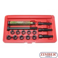 Σετ επισκευής σπειρώματος μπουζί με 16 μούφες M10X 1.0, ZR-36GPTS101016 - ZIMBER TOOLS