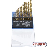 Τρυπάνια σιδήρου HSS 1.5 - 6.5 mm -  titanium| σετ 13 τεμαχίων-- 50813 - BGS technic.