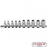 Καρυδάκια torx 1/4 - 3/8 θηλυκά | E4 - E16 |10 τεμαχίων - 9548 - BGS technic