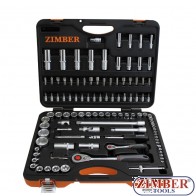 Εργαλειοθήκη σετ 108 τεμαχίων 1/4 - 1/2, ZR-01SS141210802-2 - ZIMBER TOOLS