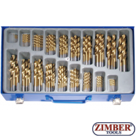 Τρυπάνια τιτανίου HSS-G |  titanium nitrated | 1 - 10 mm | σετ 170 τεμαχίων.1994 - BGS technic.