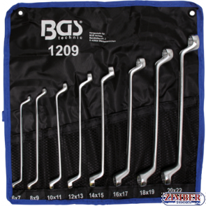 Πολύγωνα κλειδιά 6 x 7 - 20 x 22 mm  8 τεμαχίων. (1209) - BGS technic