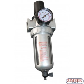 Φίλτρο νερού - ρυθμιστής αέρος - λαδικό γκρουπ- ZR-11FRS12 - ZIMBER TOOLS