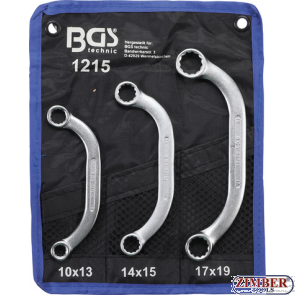 Obstruction Ring Spanner Set | 10x13 - 17x19 mm | 3 pcs - 1215 - BGS technic. 