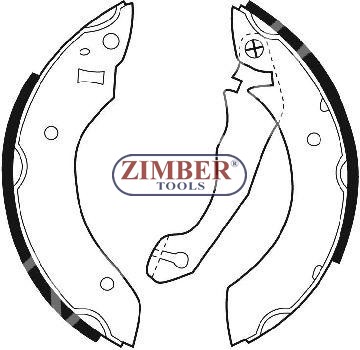 Накладки задни к-т - FORD ESCORT, ORION