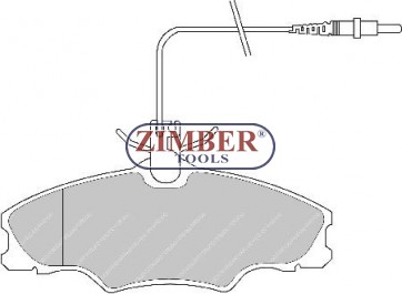 НАКЛАДКИ ПРЕДНИ С ДАТЧИК K-T PEUGEOT 406 - FERODO (FSL1062)