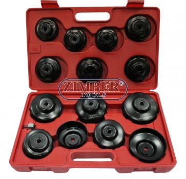 Cup Type Oil Filter Wrench Set 15pcs, ZR-36OFWS15 -  ZIMBER TOOLS.