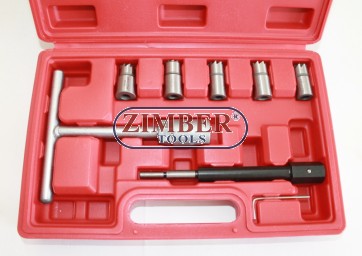 Diesel injector seat cutter set 8pcs, ZT-04777- SMANN TOOLS