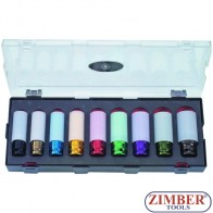 1/2" Wheel Nut Impact Socket Set 9pc. (K4099) - FORCE