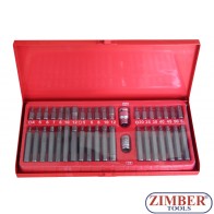 Набор бит TORX HEX с адаптерами 3/8" и 1/2", 40 пр.ZT-01131 - SMANN TOOLS.