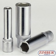 1/2" Dr. 17mm Deep Socket - 6pt - ZIMBER-TOOLS