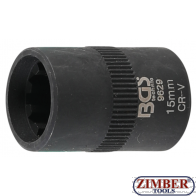 Brake Calliper Socket 10-point for VAG and Porsche 15 mm (9629) - BGS technic