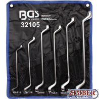 Double Ring Spanner Set offset Inch Sizes 1/4" - 3/4" | 6 pcs. (32105) - BGS technic