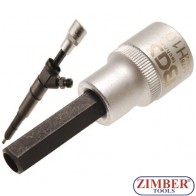 Injector Socket | 12.5 mm (1/2") Drive | Internal Hexagon 10 mm-4478- BGS technic.