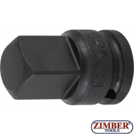 Impact Socket Adaptor | internal square 12.5 mm (1/2") - external square 20 mm (3/4") - 279 - BGS technic.