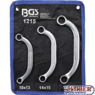 Obstruction Ring Spanner Set | 10x13 - 17x19 mm | 3 pcs - 1215 - BGS technic. 