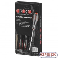 Screwdriver set Slotted & Phillips 6pc, 2068 - Force.