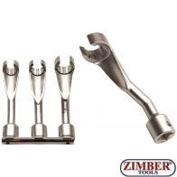 Pipe Wrench Set, open | 12.5 mm (1/2") Drive | 14 - 17 - 19 mm, 8450 -BGS technic.