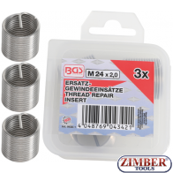 Replacement Thread Inserts | M24 x 2.0 mm | 3 pcs.9438-1 - BGS technic.