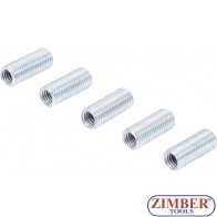 Threaded Inserts Set | Internal Thread M6 x 1.0 mm / External Thread M8 x 1.0 mm | 5 pcs. - 9538-1 - BGS technic