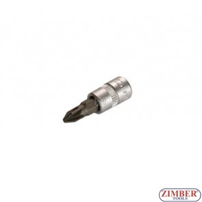 1/4" Pozidriv socket bit 32mmL PZ.2, (ZB-2491) - BGS