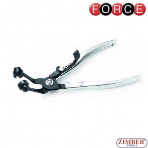 Angled flat band hose clamp pliers, 62522- FORCE.
