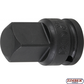 Impact Socket Adaptor | internal square 12.5 mm (1/2") - external square 20 mm (3/4") - 279 - BGS technic.