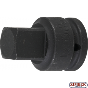 Impact Socket Adaptor | internal square 20 mm (3/4") - external square 25 mm (1") - 195 - BGS technic.
