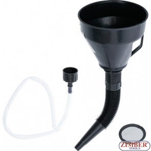 Oil Filling Funnel Set | with flexible pipe and hose | Ø 135 mm | 3 pcs. - 6866 -  BGS technic. 