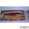Double Ring Spanner, Open | for Diesel Injector Pipes | 17 mm, ZR-41DKR - ZIMBER TOOLS.