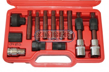 Garnitura alata za odvijanje španera alternatora, 13 delova - (ZT-04802) - SMANN TOOLS.