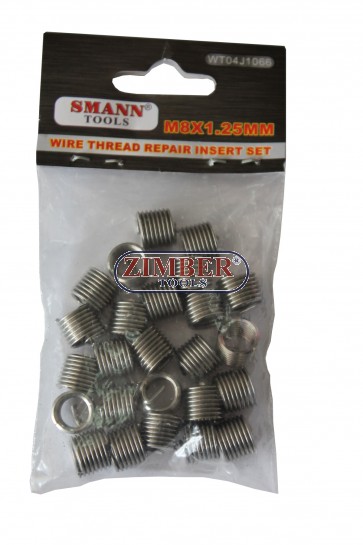 25PCS Chinese supplier fasteners and screws wire thread insert M8 X 1.25 X 10.8mm -ZT-04J1066- SMANN TOOLS.