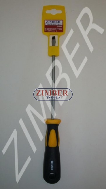Slotted screwdrivers 5 Х 150 (ZL-S601 5X150 (-)) - ZIMBER TOOLS