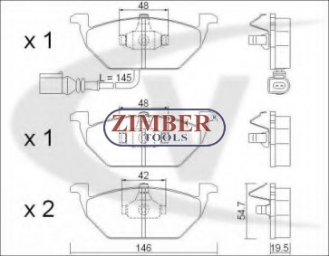 НАКЛАДКИ ПРЕДНИ К-Т AUDI, SKODA, SEAT, VW - LPR