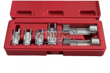 Specijalni set umetaka za utični ključ, prorezan | 10 mm (3/8") | 10 - 19 mm. 6-dijelni  - ZT-01T0464 - SMANN TOOLS.