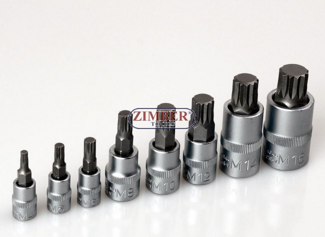 for XZN Spline Drive Impact Bit Socket M16 1/2 BGS 5381-M16 12.5 mm 
