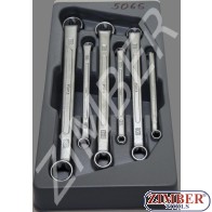 Offset wrench set (75° bowed) 6pc., Е6-Е24 (5065) - FORCE