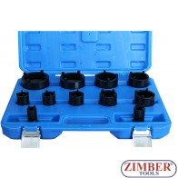 Special Socket Set for Grooved Nuts, 22-75 mm -11-piece - ZT-04B1081 - SMANN TOOLS.