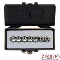 Star socket set 3/8" 7pc. (3073) - FORCE