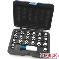 21PCS BMW WHEEL BOLT LOCK SET - ZR-36WLSRKBMW - ZIMBER TOOLS.