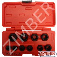 Damaged Bolt/Nut Remover Set- ZR-36HSS10M- ZIMBER TOOLS