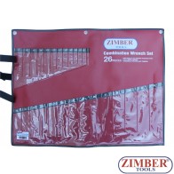 Combination Wrench Pouch Bag, 26Pcs  - ZR-30PBCW26-  ZIMBER-TOOLS